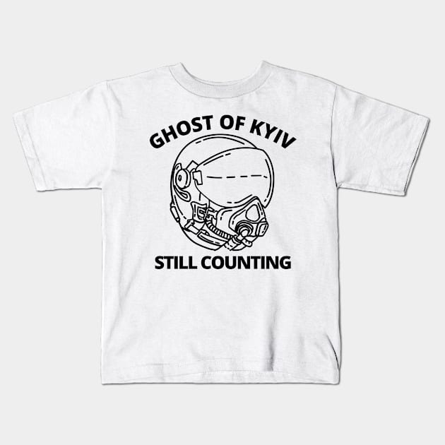 Ghost Of Kyiv, Ghost Of Kyiv Still Counting Kids T-Shirt by Coralgb